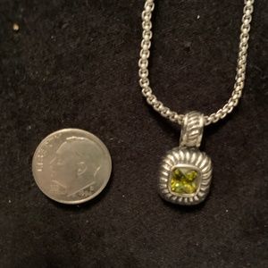 Designer Look Citrine Silver Necklace